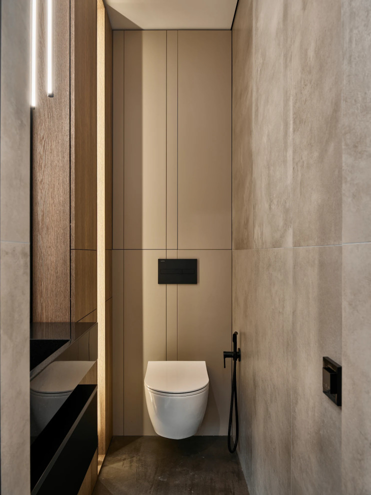 Дизайн проект квартиры 60м2.  Коридор и Ванные