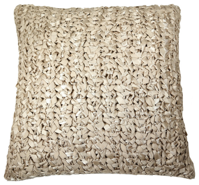 Ribbon Knit Pillow, Cabernet, 20x20