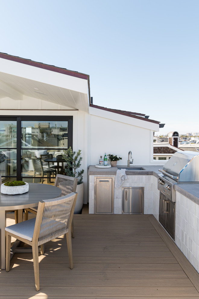 Beach style deck photo in Orange County