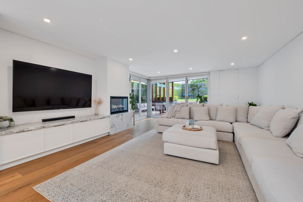 Picture of Living room featuring a fireplace - Modern - Living Room - Sydney - by ...