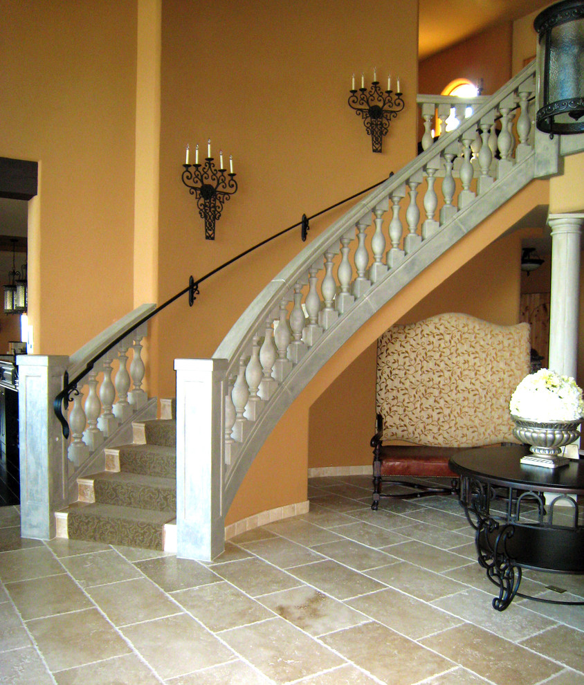 Example of a mountain style entryway design in Vancouver with yellow walls