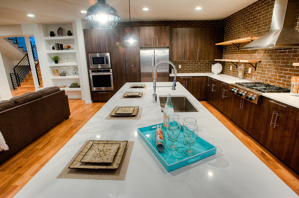 Inspiration for a contemporary kitchen remodel in Denver