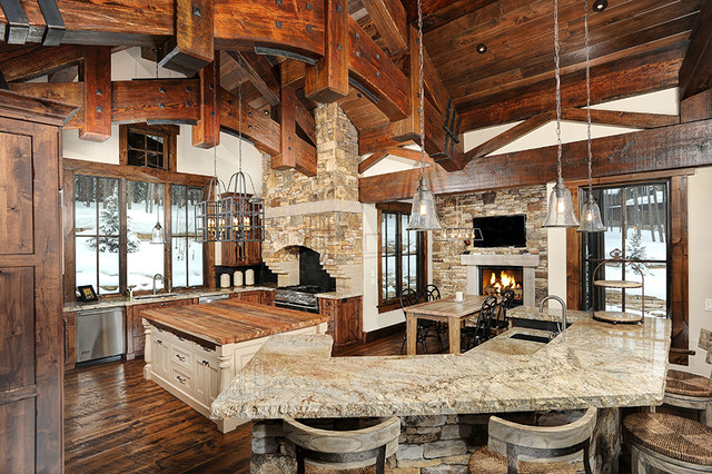  Montana  Style Timber  Frame  Kitchen Rustic Kitchen 