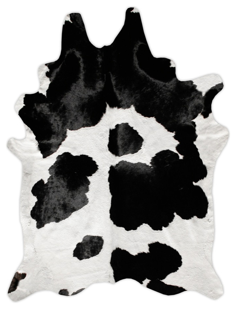 Black & White Cowhide Rug Contemporary Carpet Tiles Los Angeles