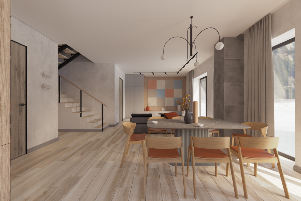 Загородный дом с ярким интерьером