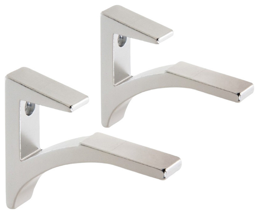 Chrome Aluminium Shelf Bracket Contemporary Brackets by Fab Glass