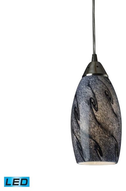 Elk Lighting Galaxy 1 Light Pendant Smoke And Satin Nickel Led Elk Lighting Galaxy 1 Light Pendant Smoke And Satin Nickel Led