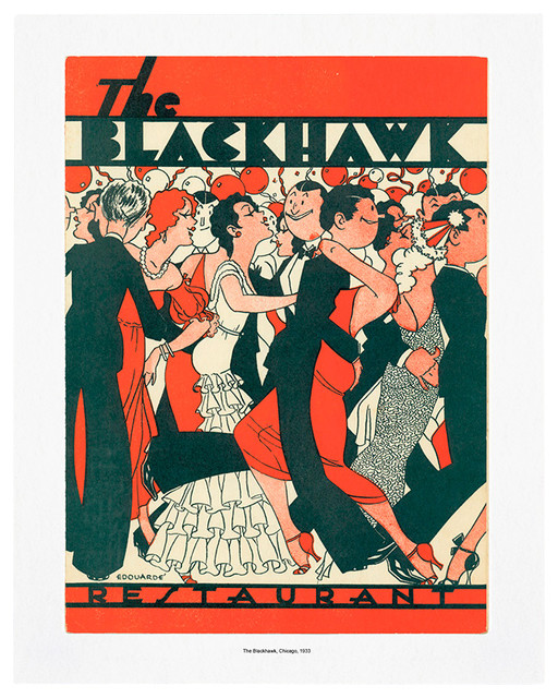 The Blackhawk, Chicago, 1933 Vintage Menu Art Print, 16x20"