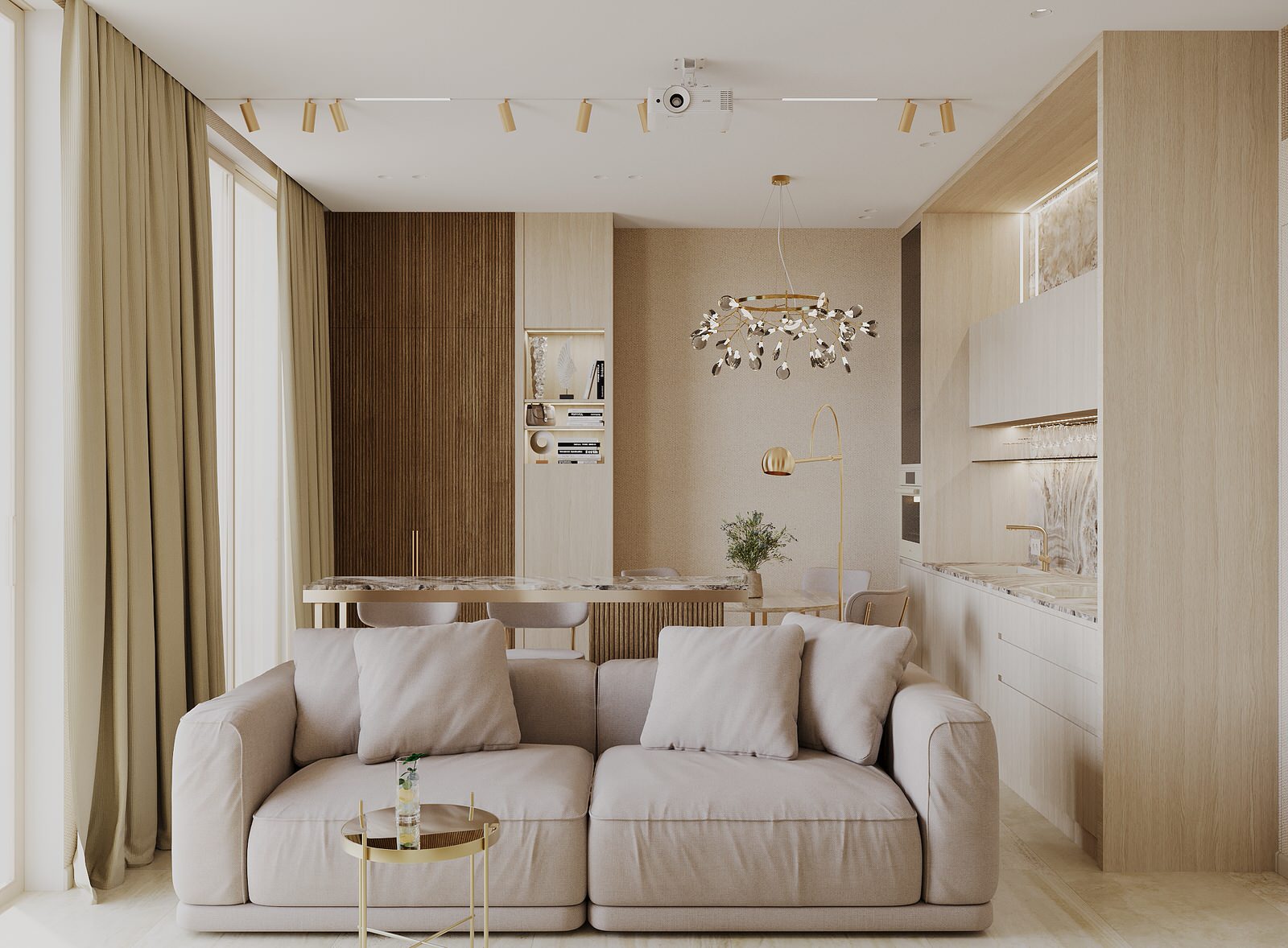 Интерьер Гостиной-кухни