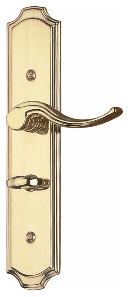 IRONZONE® Victorian Scroll Lever Lock Door Handle Solid Brass