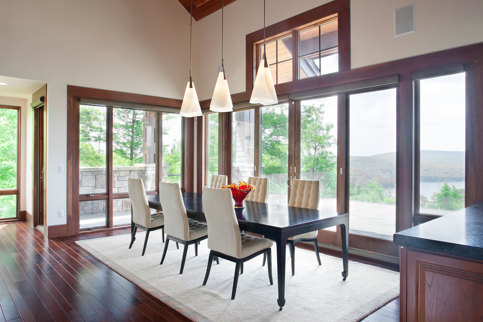 Design ideas for a country dining room in Denver.
