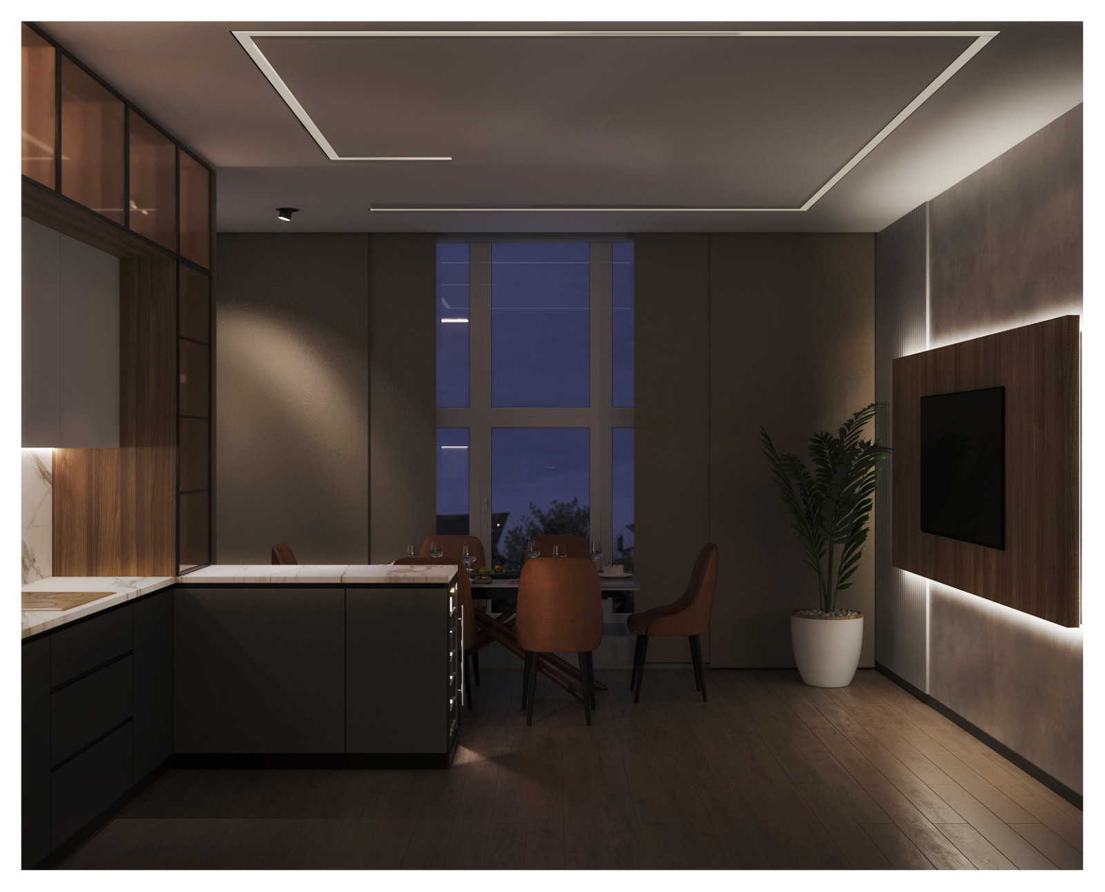 Проект для молодой семьи из 4-х человек в современном стиле