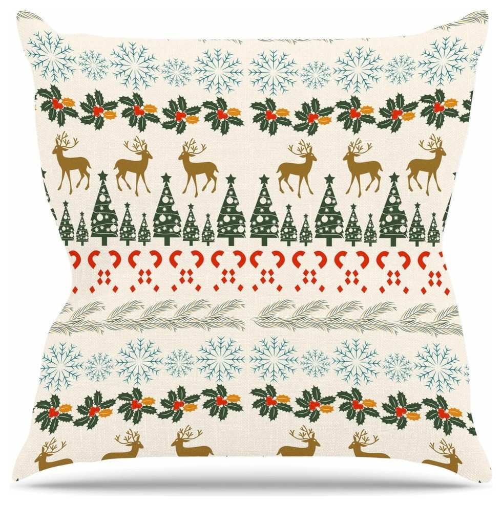 Famenxt "Christmas Vibes" Throw Pillow, 26"x26"