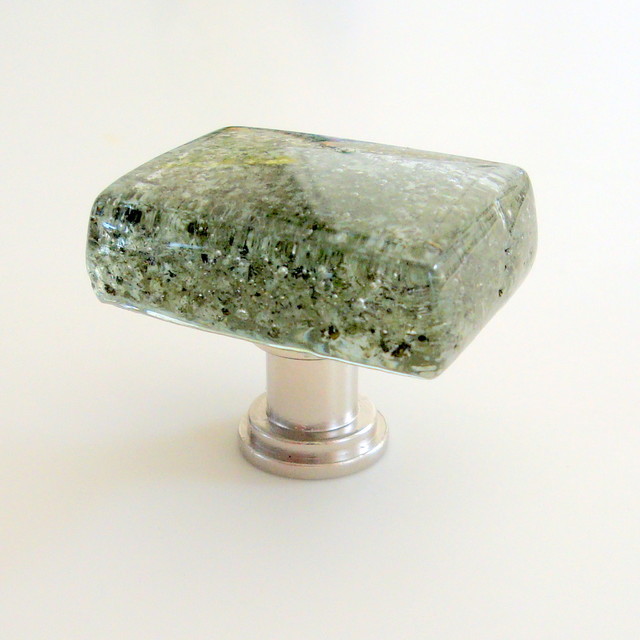 Fused Glass Forest Cabinet Pull Knob Hardware