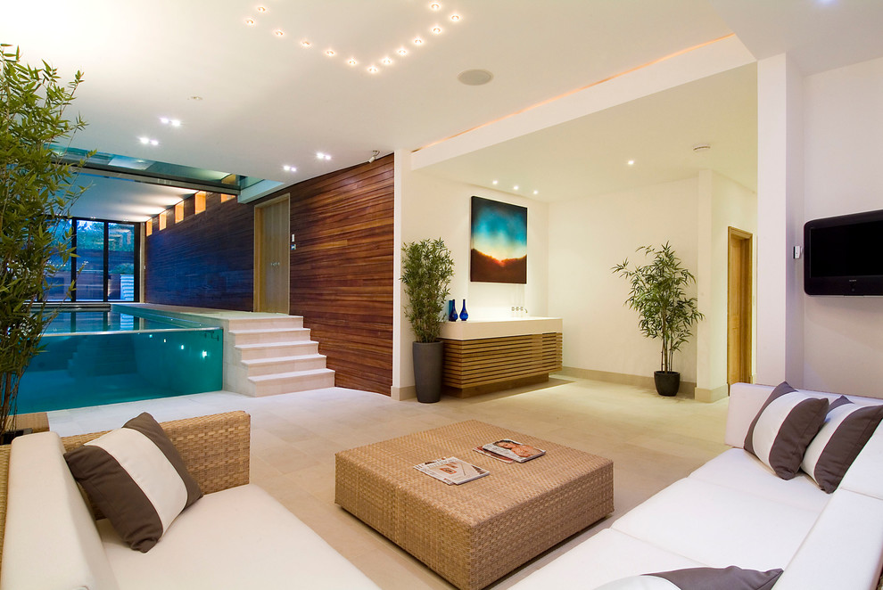 This is an example of a modern pool in London.