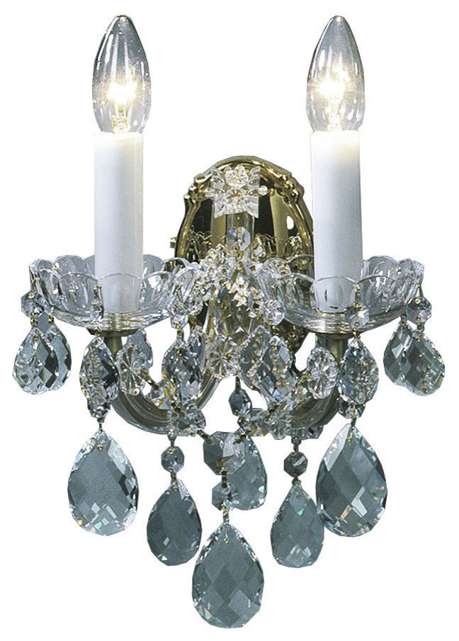 Maria Theresa Crystal Sconce, Premium Crystal