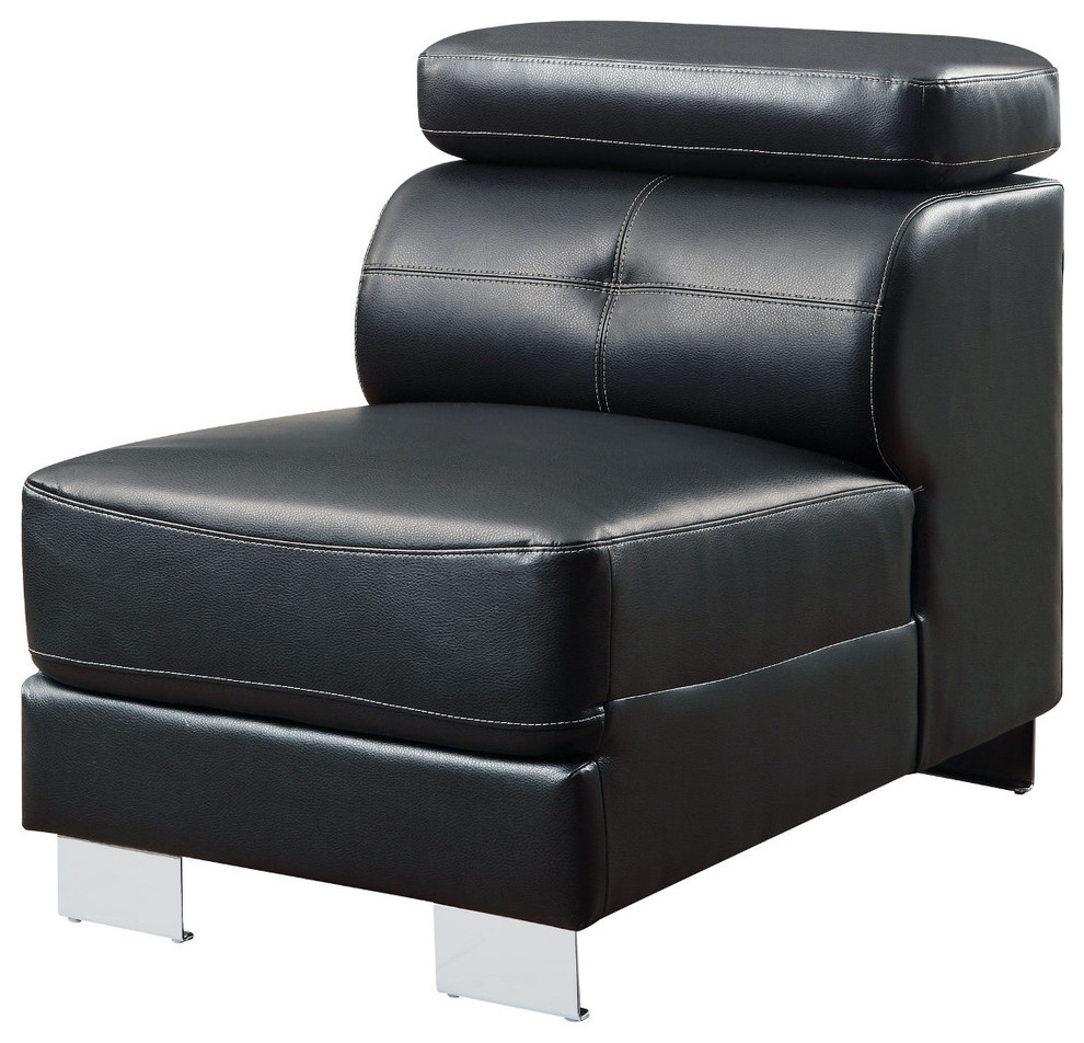 Ralston Armless Chair, Black