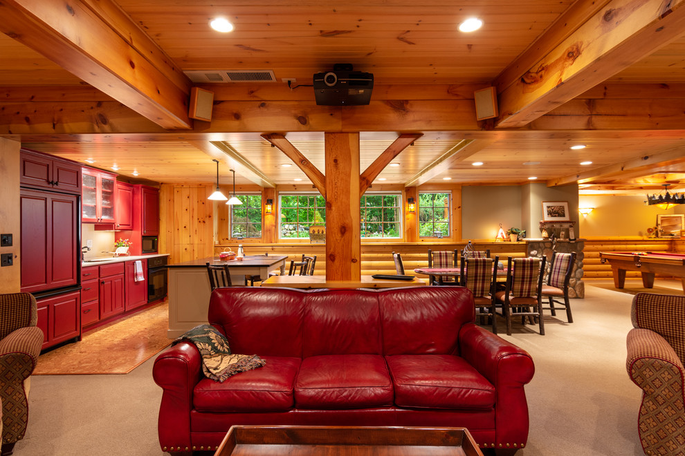 modern-log-cabin-basement-remodel-in-ann-arbor-michigan-rustic