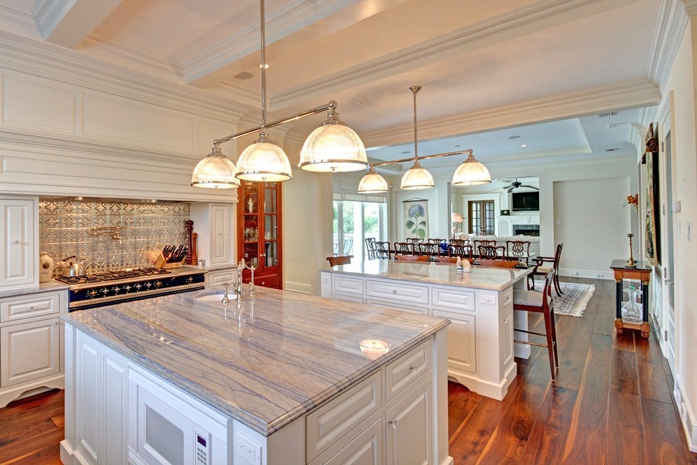 Example of a transitional kitchen design in Miami