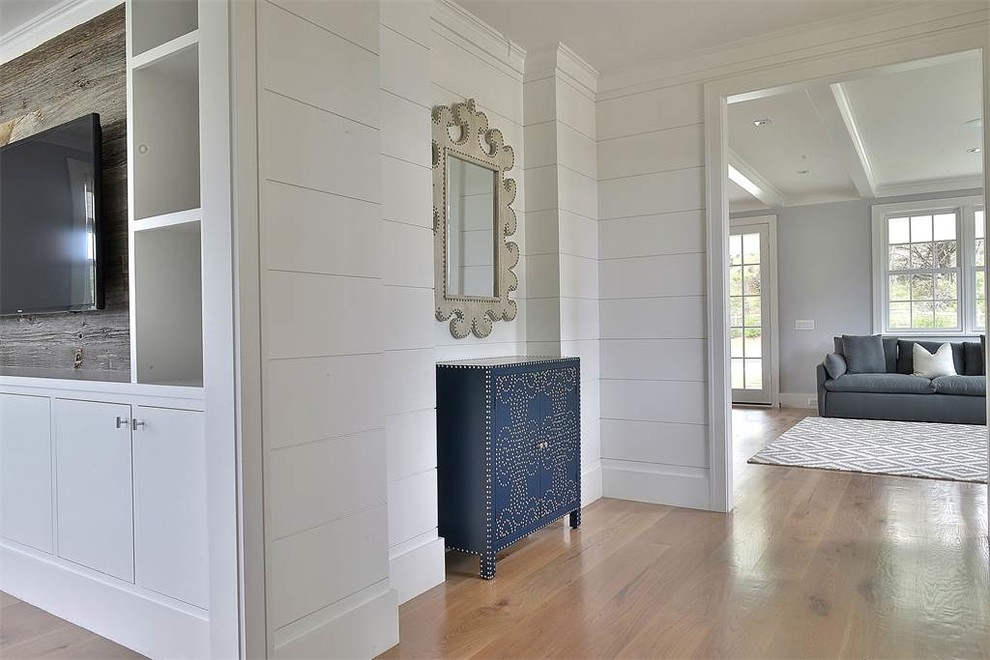 Inspiration for a transitional home design remodel in Boston