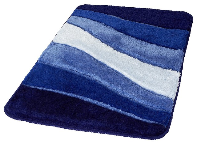 Royal Blue Non Slip Washable Bathroom Rug, Ocean, Medium - Contemporary ...