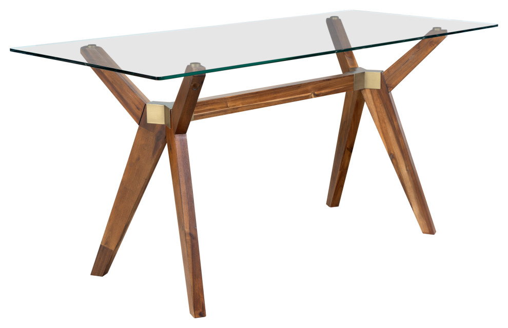 MidCentury Modern GlassTop Desk Midcentury Desks And Hutches by