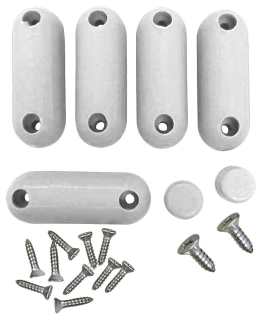 Toilet Seat Bumpers White Silicon Pack Of 7 Traditional Bidet And