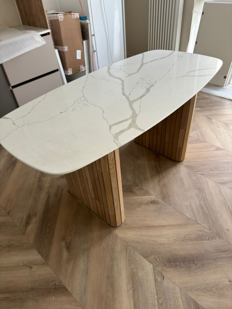 Реечное подстолье из массива