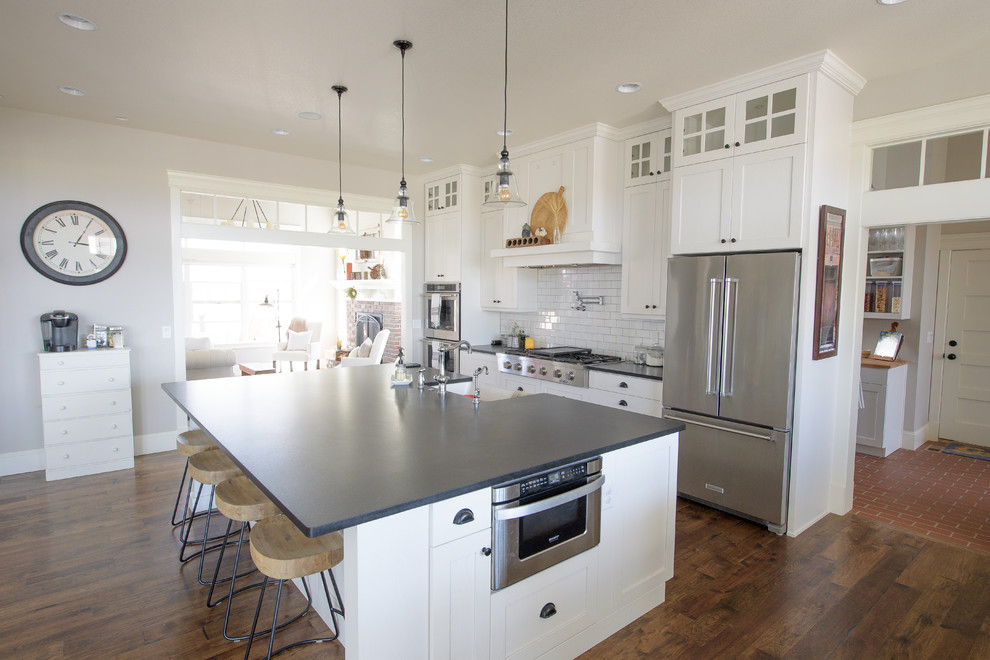 Transitional kitchen photo in Denver