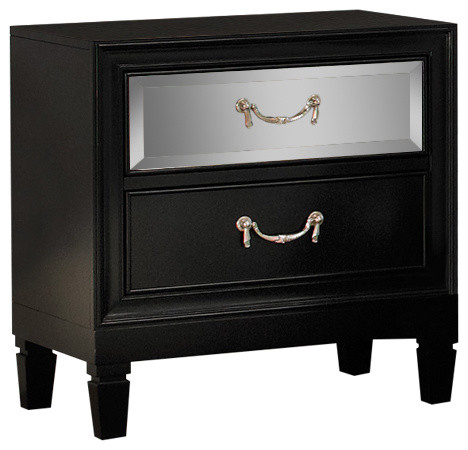 Winsome wood valet stand with mirror and drawer, espresso. coaster night stand black finish 203122