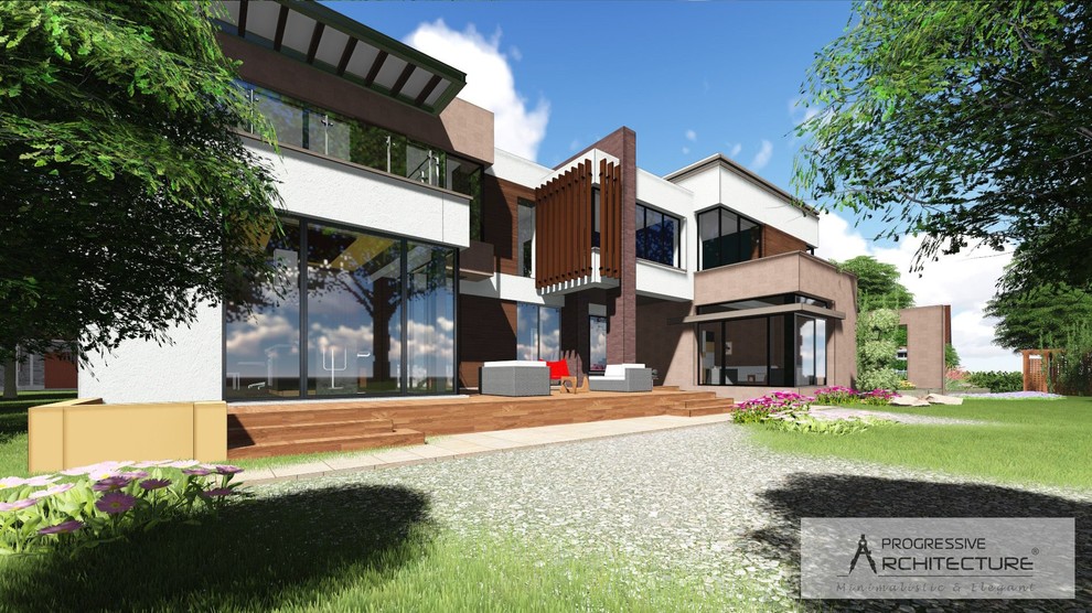 Необычный дом в стиле хай-тек