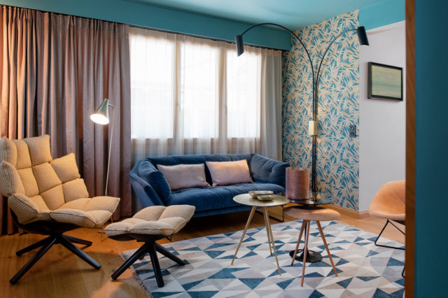 Villa M contemporary-vardagsrum