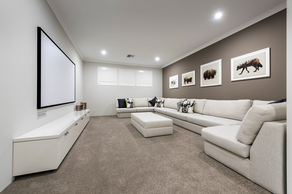 Inspiration for a home theater remodel in Perth