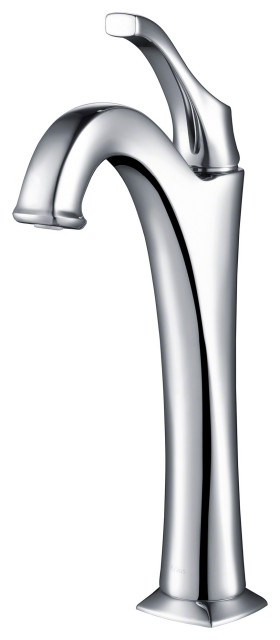 Kraus Arlo Single Handle Vessel Faucet Pop Up Drain