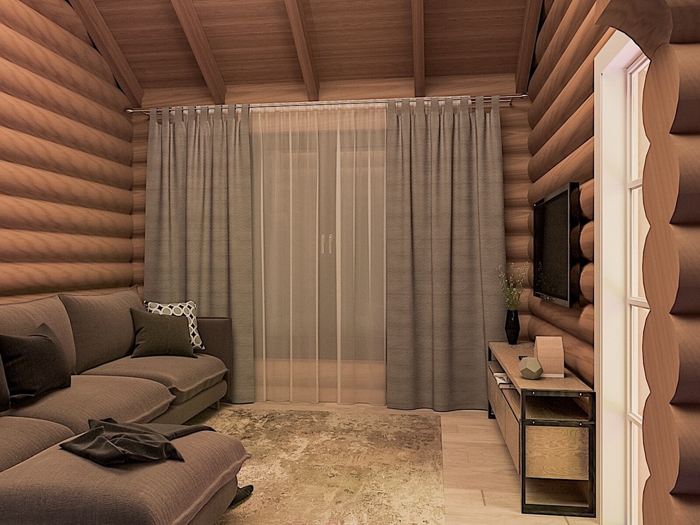 Дом из оцилиндрованного бревна 180м.кв.