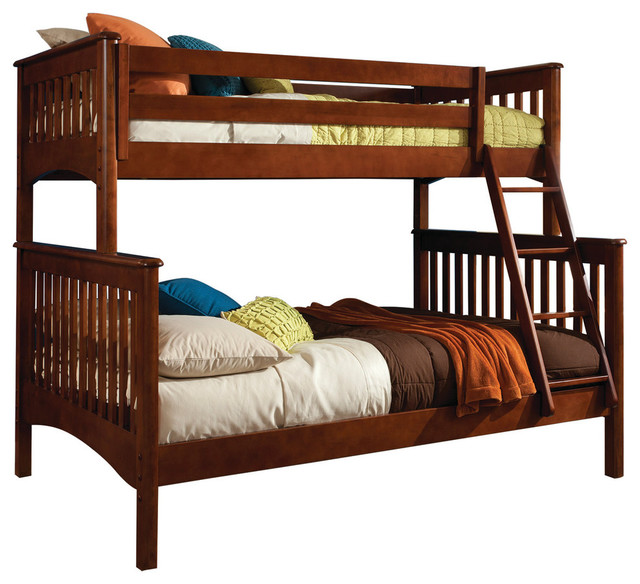 Mission Twin Over Full Bunk Bed Chestnut Transitional Beds Mission Twin Over Full Bunk Bed Chestnut Transitional Beds By Bolton Furniture Inc