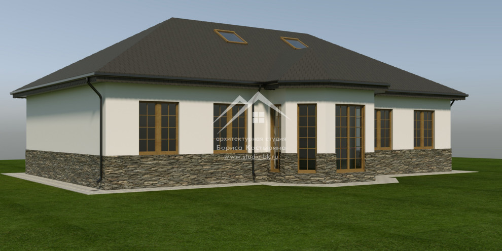 Проект двухэтажного дома в стиле кантри, 270 м²