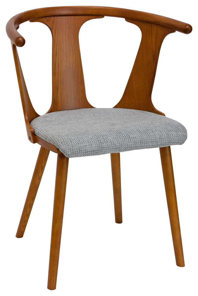 Mid Century Modern Elegant Wood Arm Dining Chair - Midcentury - Dining Chairs - by Mod Made | Houzz