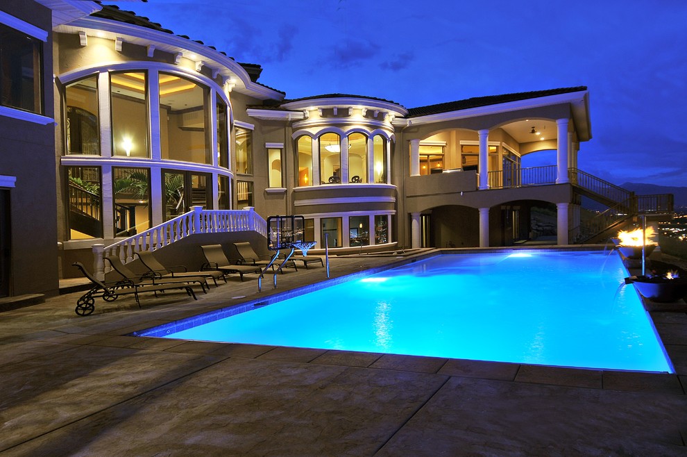 This is an example of a mediterranean pool in Salt Lake City.
