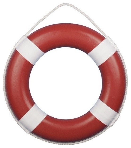 Lifering Life Preserver Decoration Nautical Bathroom Decor White