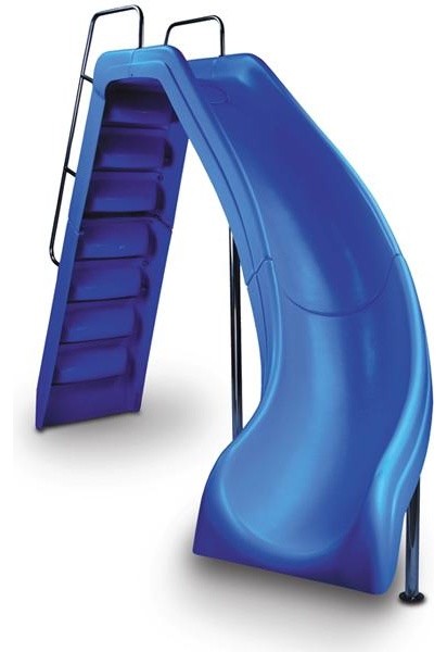 Inter-Fab Wild Ride Right Curve Complete Pool Slide - Blue