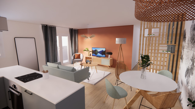 Projet S skandinavisk-vardagsrum