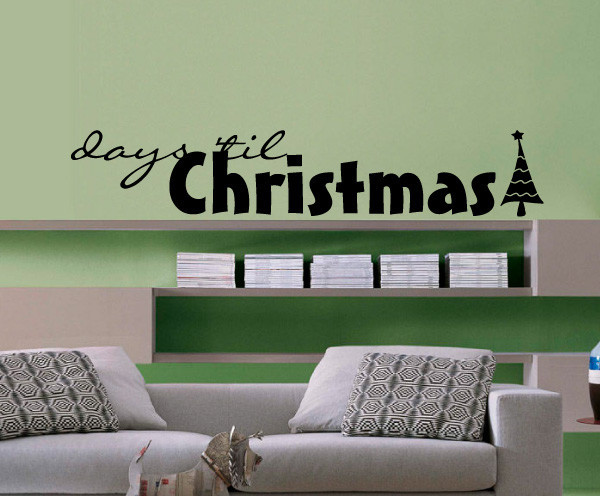 days till Christmas Holiday Vinyl Wall Decal
