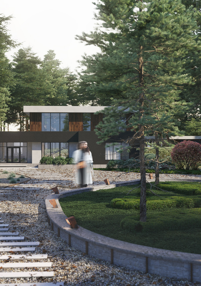 Проект дома и сада вокруг него, в КП Никологорское. М.О.