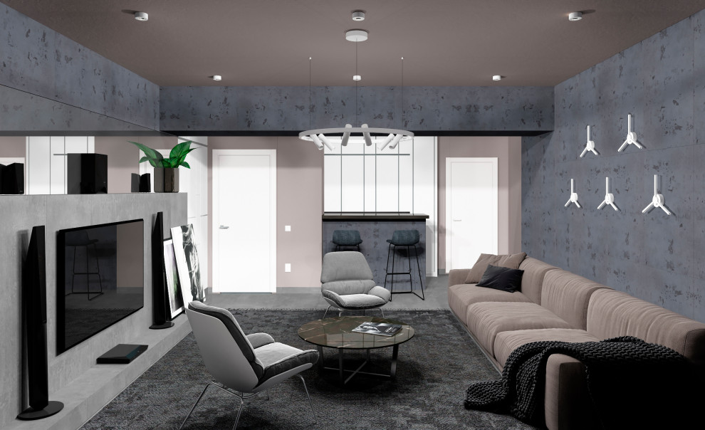 Дизайн проект цокольного этажа частного дома