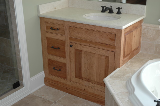 hickory cabinets - traditional - bathroom - chicago -custom