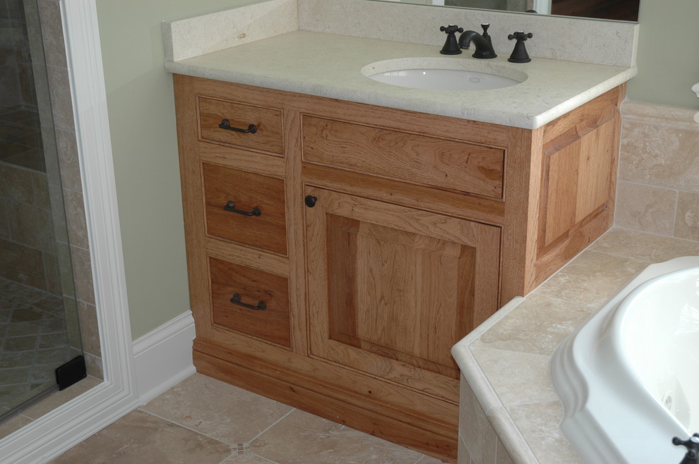 Hickory Cabinets Traditional Bathroom Chicago By Custom