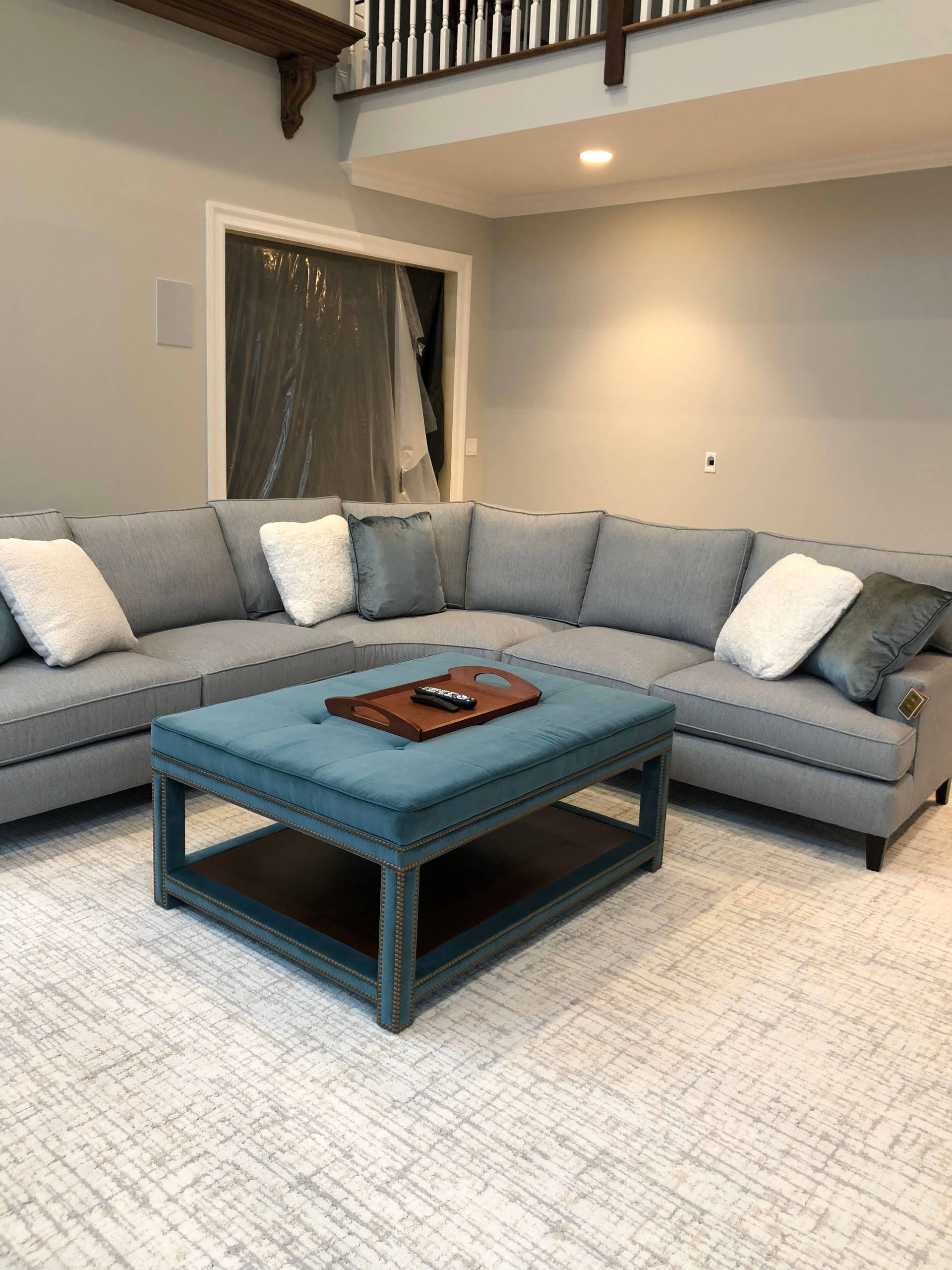 Grand Family Room Staging