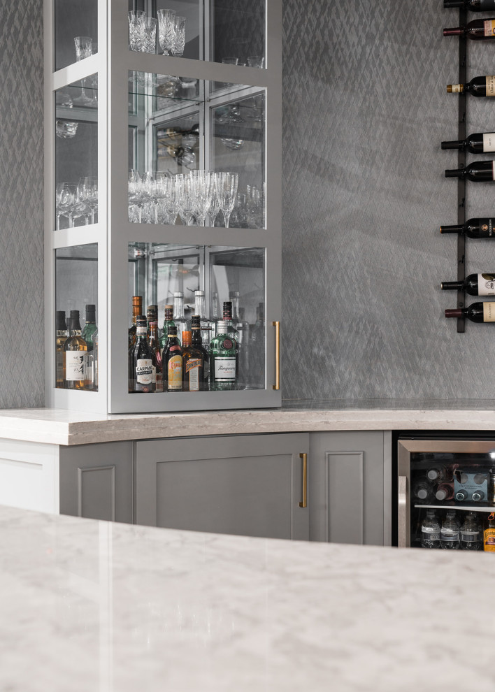 Luxury BuiltIn At Home Bar Modern Home Bar Chicago by Trim