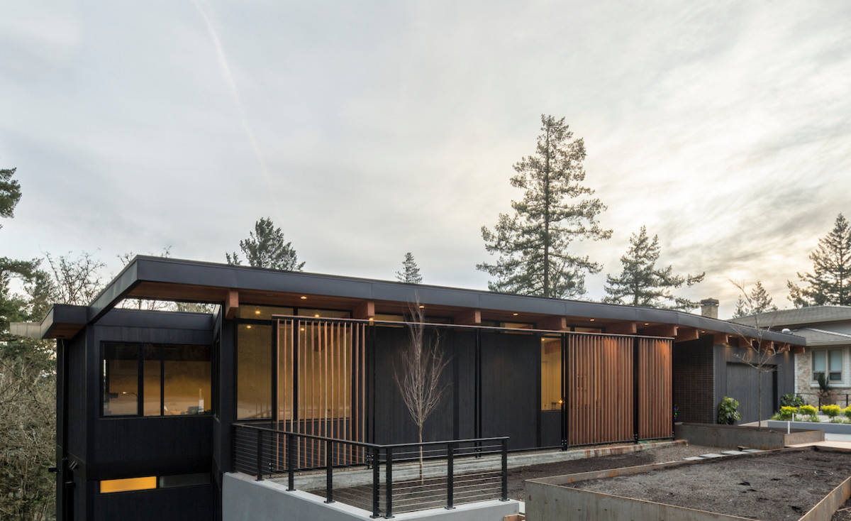 Mid Century Modern Black Exterior